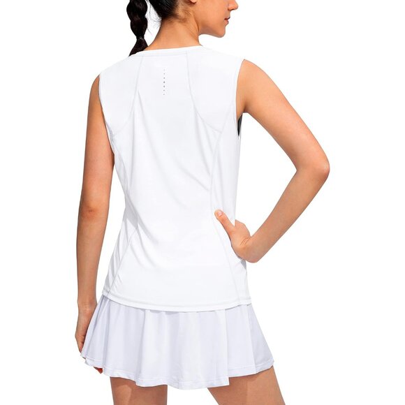 Women's Lightweight Sleeveless Workout Tank Top Loose Fit for Running Yoga - Picture 1 of 7